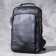 Vintage Crazy Horse Leather Backpack for Men, Large Hiking Bag