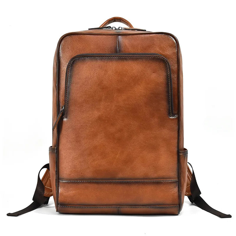 Men’s Leather Backpack, Large Laptop Travel Designer Daypack