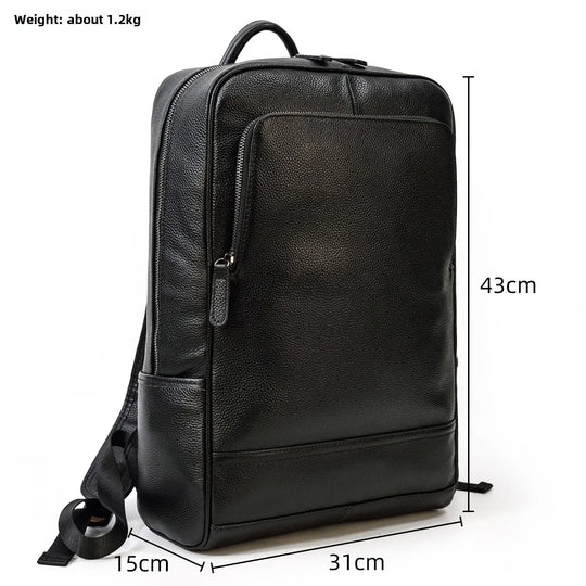 Men’s Leather Backpack, Large Laptop Travel Designer Daypack