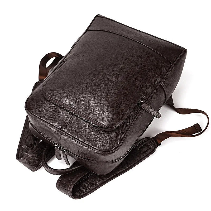 Men’s Leather Backpack, Large Laptop Travel Designer Daypack