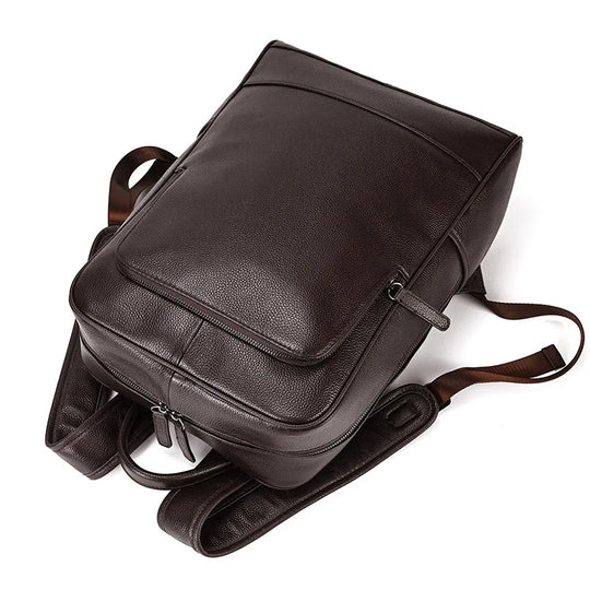 Men’s Leather Backpack, Large Laptop Travel Designer Daypack