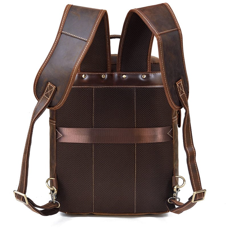 Chic and timeless vintage leather backpack for all genders