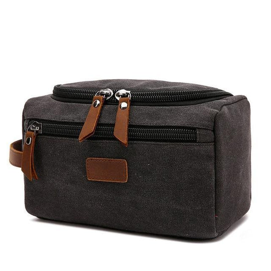 Modern waterproof canvas grooming pouch for travel