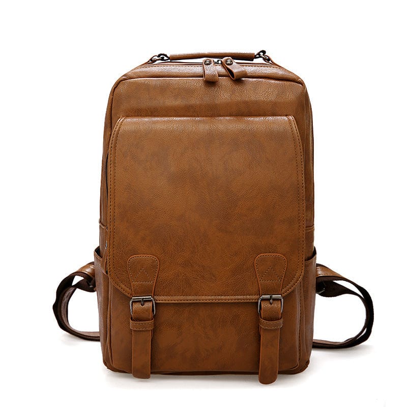 Chic and elegant vintage leather backpack with universal appeal