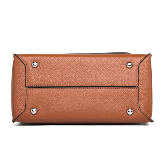 Designer Genuine Leather Multistrip Women's Luxury Tote Handbag - Leather Purse Backpack