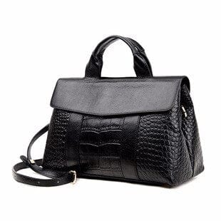 Designer Genuine Leather Multistrip Women's Luxury Tote Handbag - Leather Purse Backpack