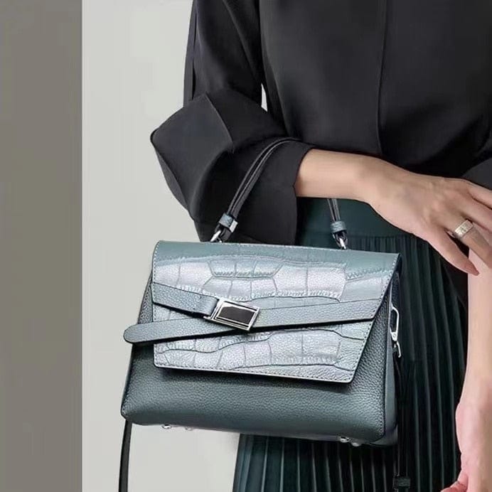 Designer Genuine Leather Multistrip Women's Luxury Tote Handbag - Leather Purse Backpack