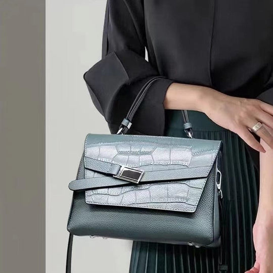 Designer Genuine Leather Multistrip Women's Luxury Tote Handbag - Leather Purse Backpack