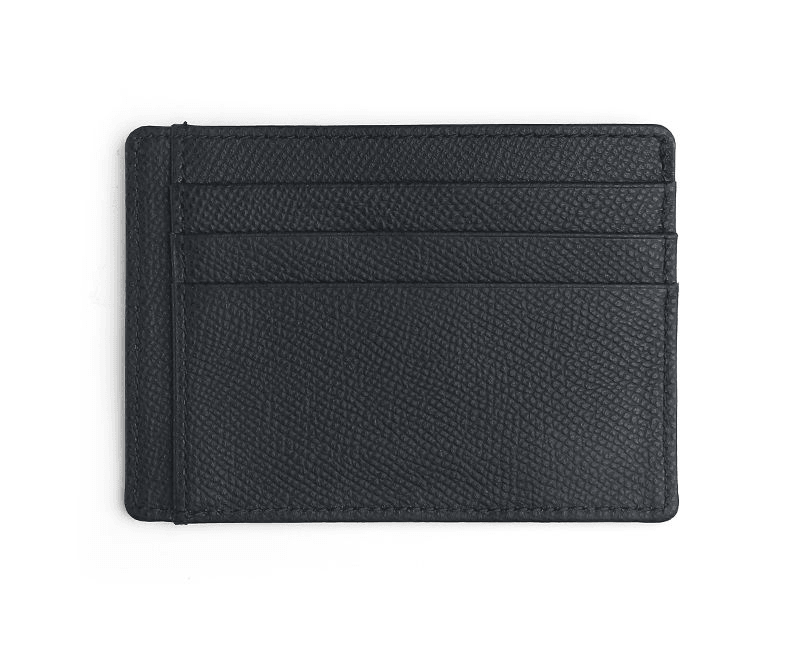 Handcrafted Elegant Black Leather Card Holder - Leather Purse Backpack