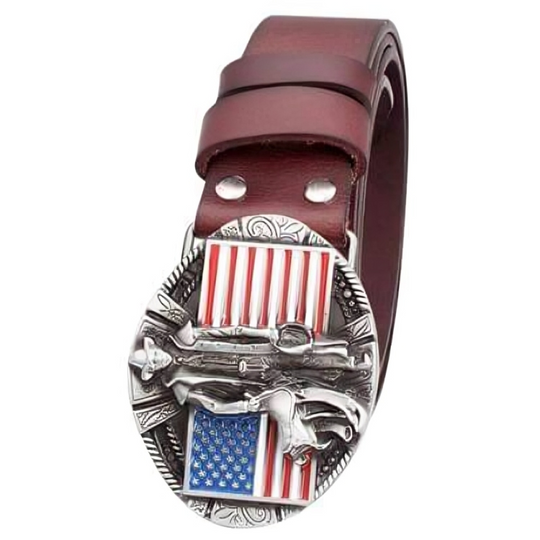 Custom American Cowboy Leather Belt For Men - Leather Purse Backpack