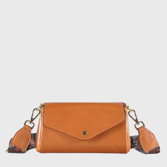Fashionable small leather crossbody purse