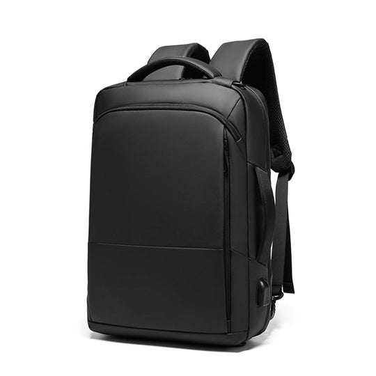 Black laptop backpack for men's business use