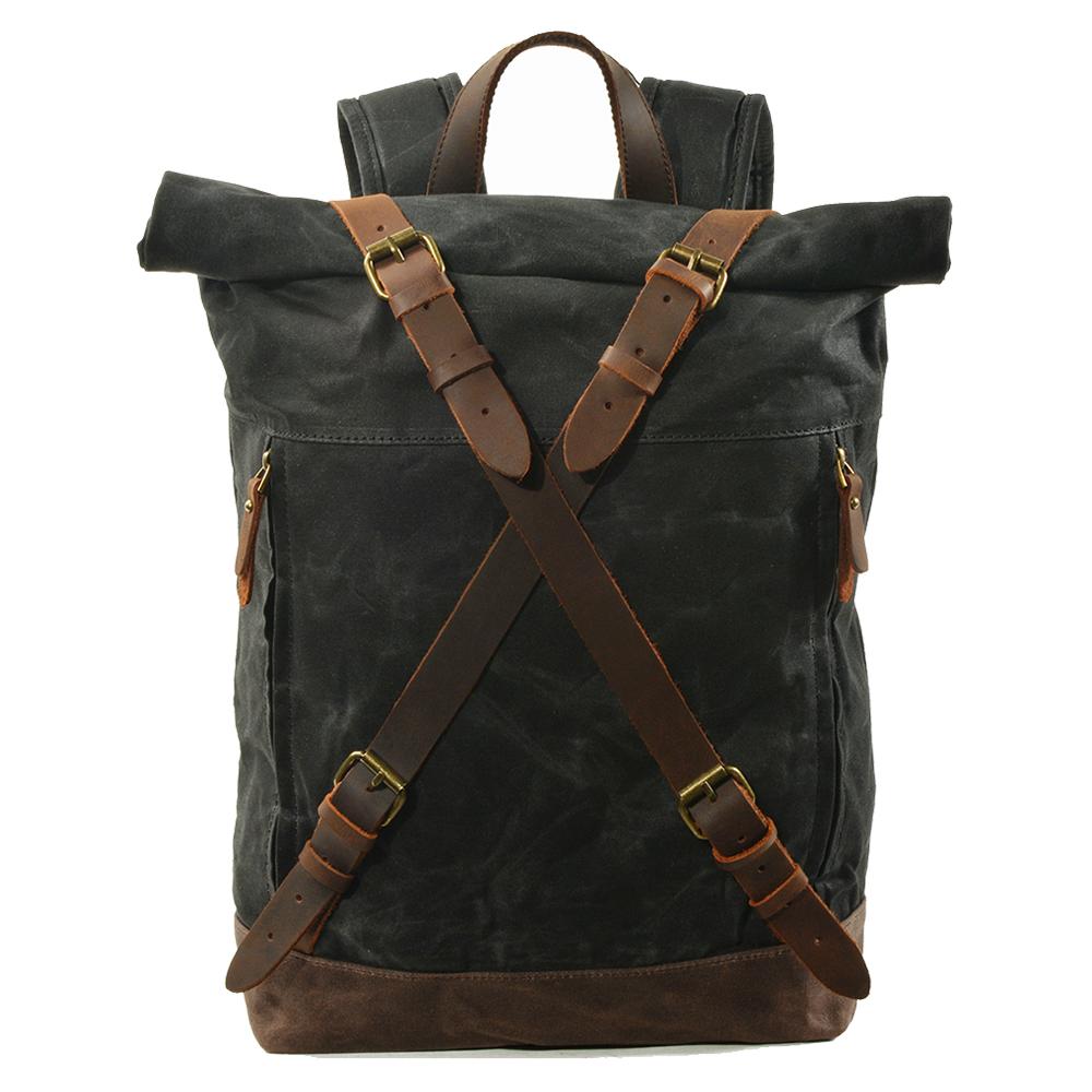 Versatile Canvas Rucksack Backpack – Durable, Stylish Bag for Travel - Leather Purse Backpack