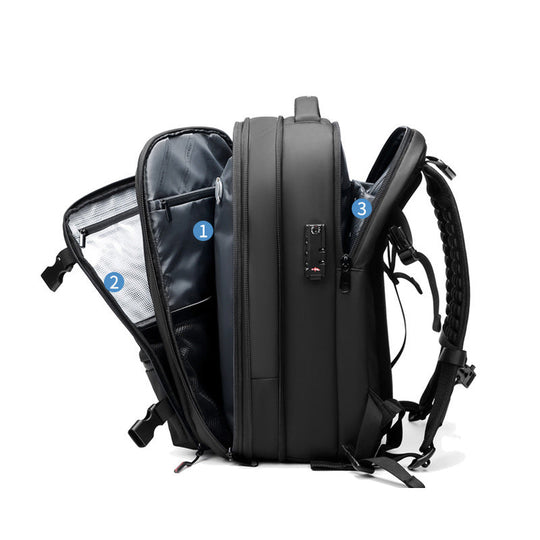 Expandable carry-on travel backpack large size
