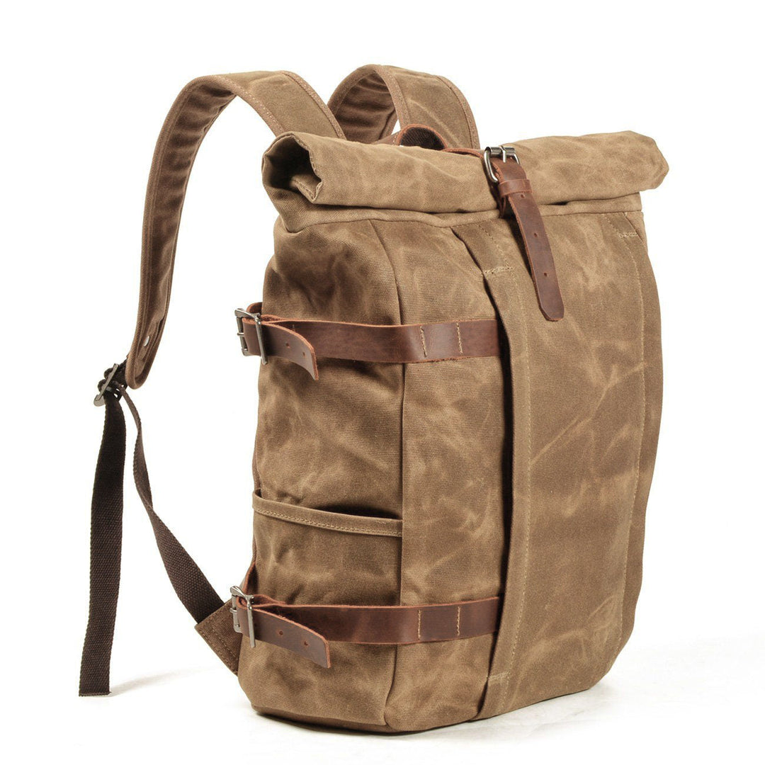 Durable Canvas Motorcycle Backpack – Stylish, Weather-Resistant Gear - Leather Purse Backpack