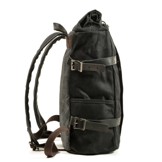 Durable Canvas Motorcycle Backpack – Stylish, Weather-Resistant Gear - Leather Purse Backpack