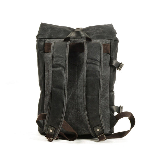 Durable Canvas Motorcycle Backpack – Stylish, Weather-Resistant Gear - Leather Purse Backpack