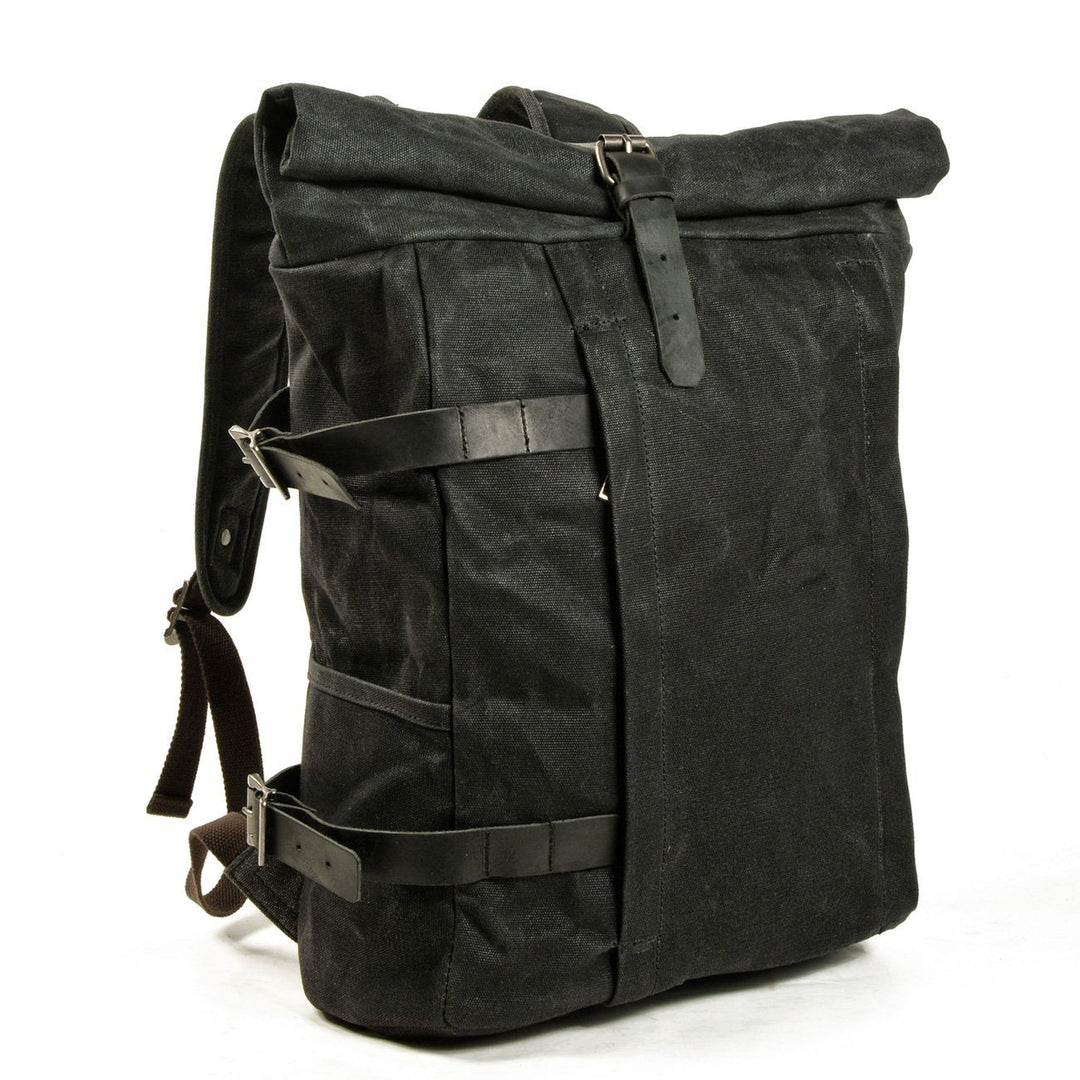 Durable Canvas Motorcycle Backpack – Stylish, Weather-Resistant Gear - Leather Purse Backpack