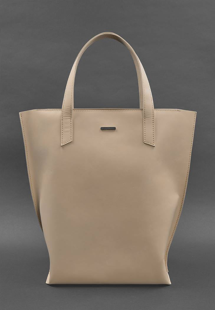small leather tote bag