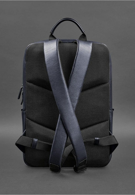 mens leather backpack laptop