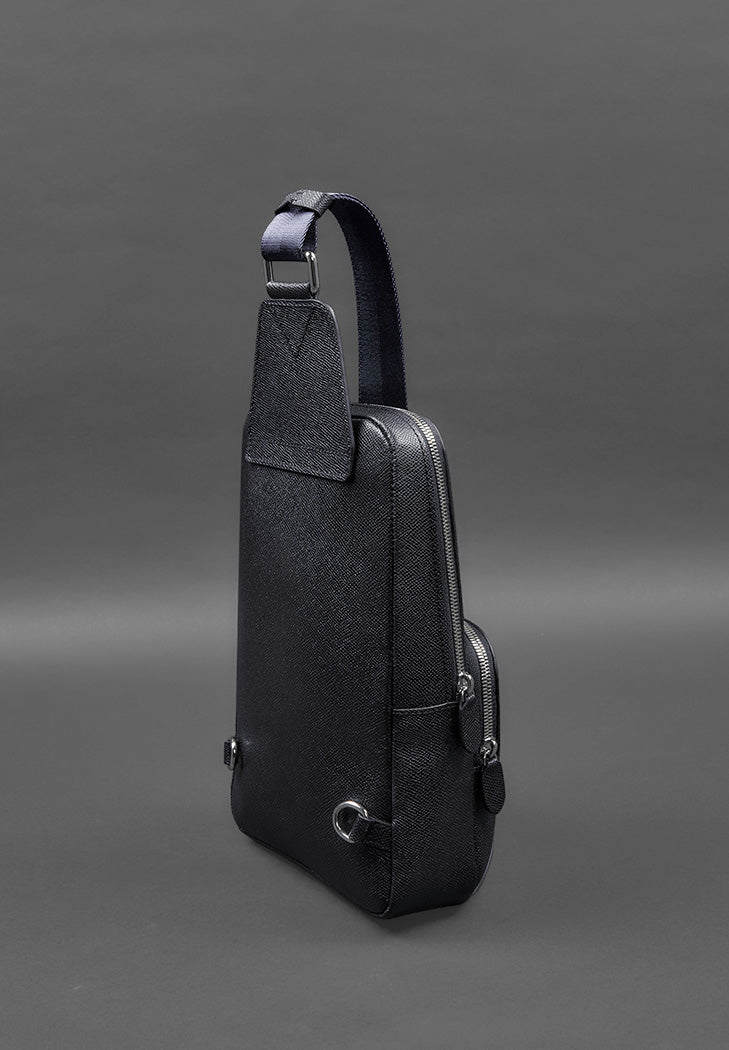 chest backpack leather Leather Stylish Chest Bag One-Shoulder Backpack for Men (Sling Bag)
