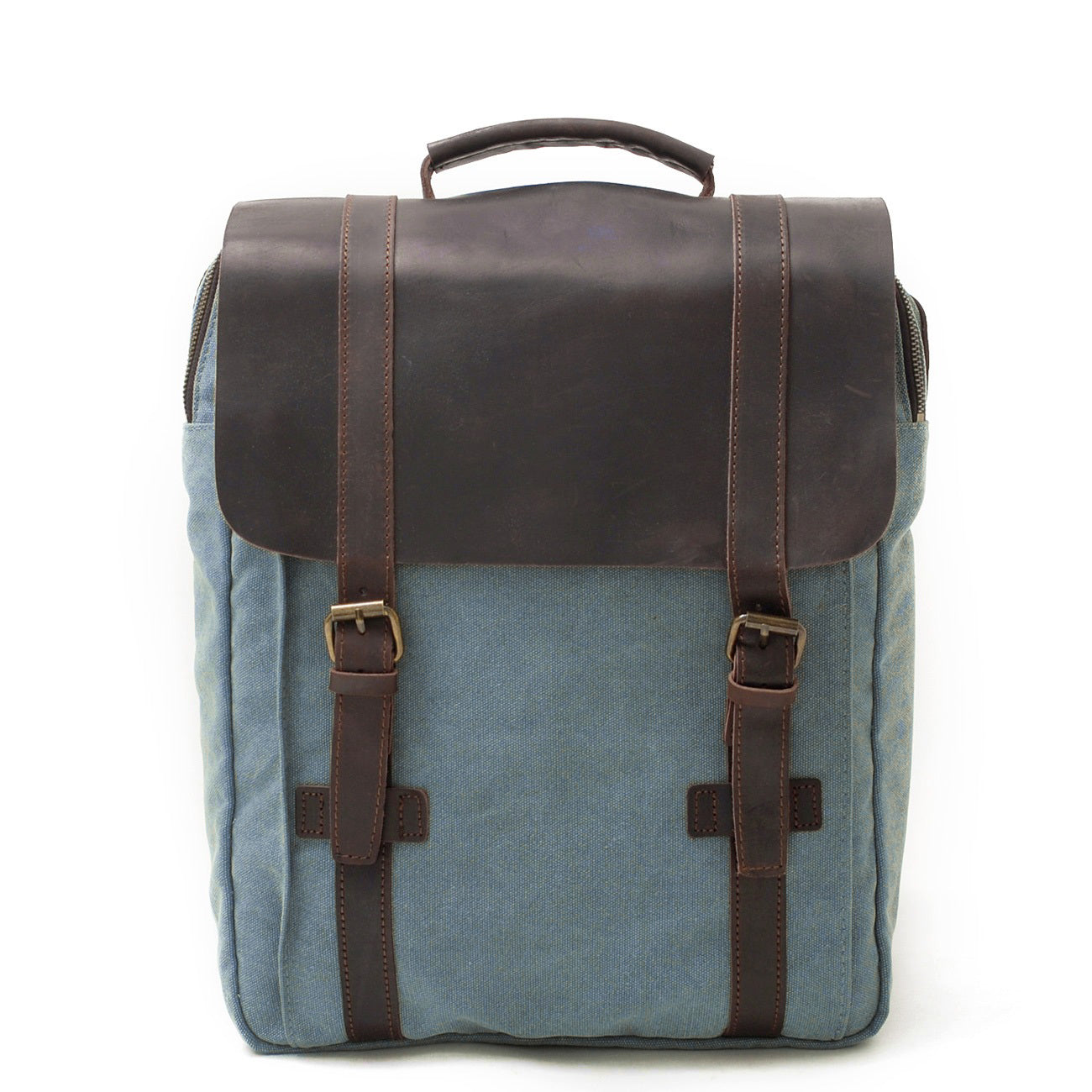 Retro Vintage Bookbag with Multiple Pockets and Stylish Look - Leather Purse Backpack