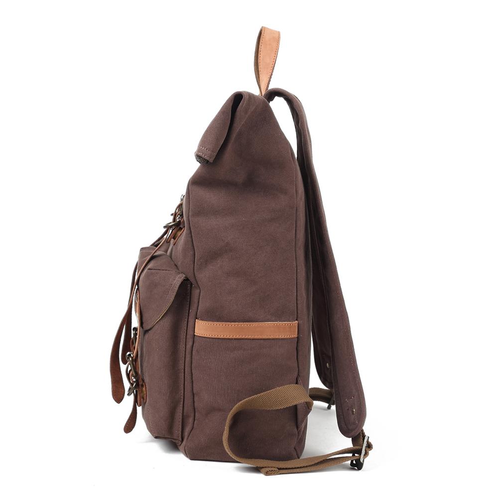 Stylish Canvas Laptop Backpack – Durable, Spacious Bag for Daily Use - Leather Purse Backpack