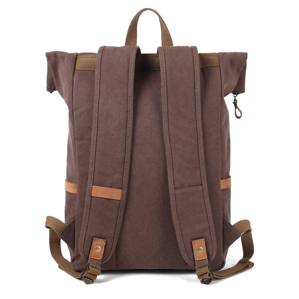 Stylish Canvas Laptop Backpack – Durable, Spacious Bag for Daily Use - Leather Purse Backpack