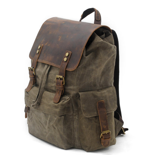 Waxed Canvas Backpack – Durable, Water-Resistant Bag with Classic Style