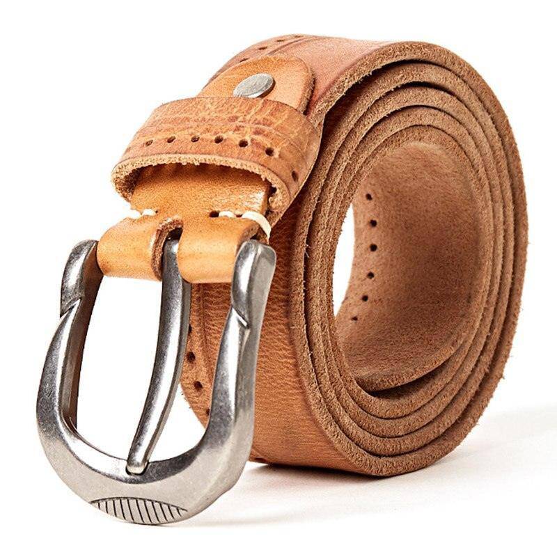 Handmade Casual Leather Belt For Men, Alexei Model - Leather Purse Backpack