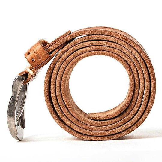 Handmade Casual Leather Belt For Men, Alexei Model - Leather Purse Backpack