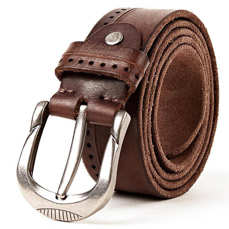 Handmade Casual Leather Belt For Men, Alexei Model - Leather Purse Backpack