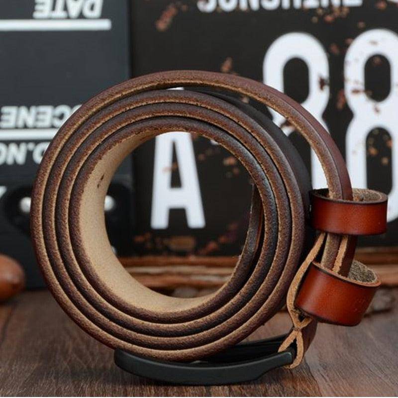 Luxury Casual Leather Belt For Men, Artyom Model - Leather Purse Backpack