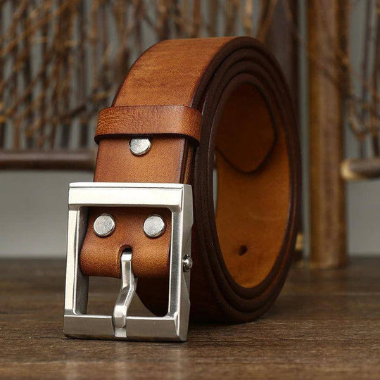 Premium Casual Leather Belt For Men, Cretly Model - Leather Purse Backpack