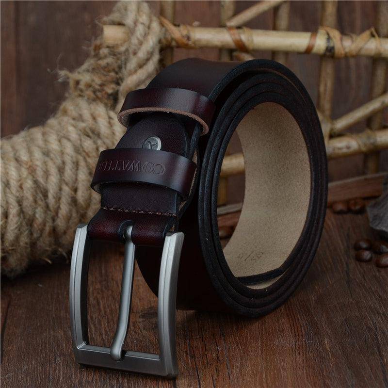 Unique Casual Leather Belt For Men, Haro Model - Leather Purse Backpack