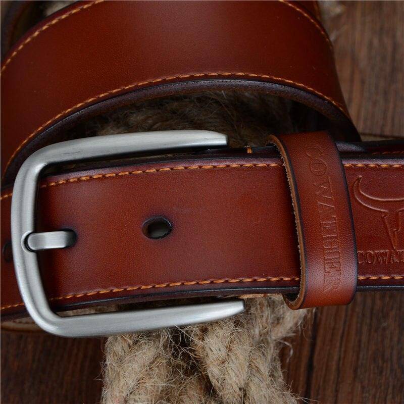 Elegant Casual Leather Belt For Men, Konstantine Model - Leather Purse Backpack