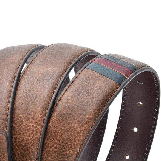 Genuine Casual Leather Belt For Men, Mikheil Model - Leather Purse Backpack