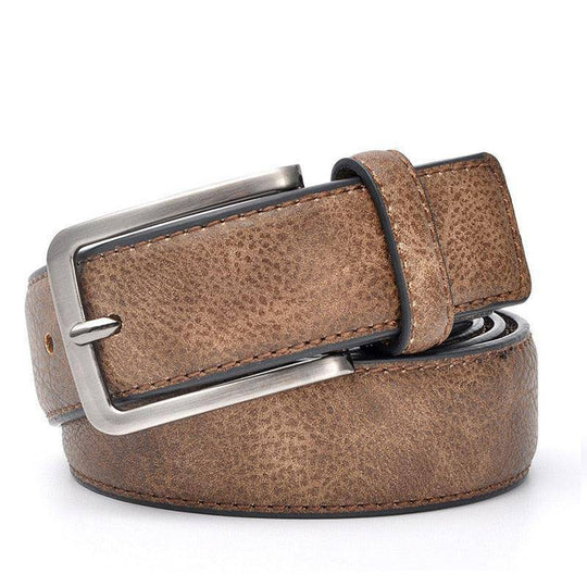 Genuine Casual Leather Belt For Men, Mikheil Model - Leather Purse Backpack