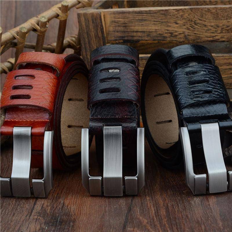 Durable Casual Leather Belt For Men, Tarxi Model - Leather Purse Backpack