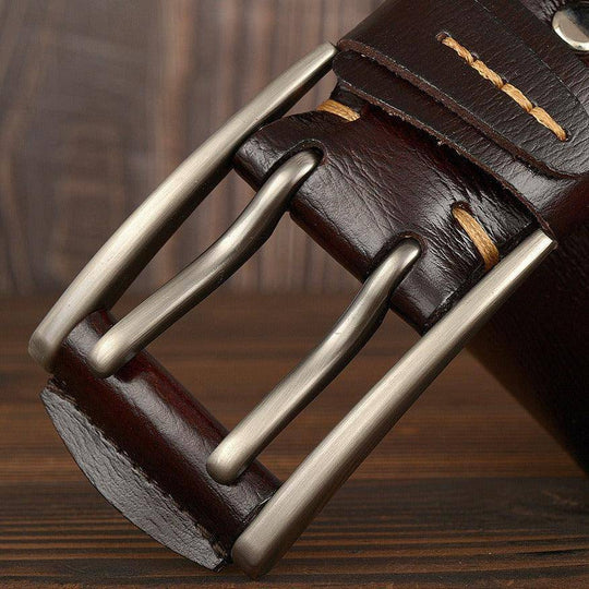 Casual Handmade Leather Belt For Men, Venza Model - Leather Purse Backpack