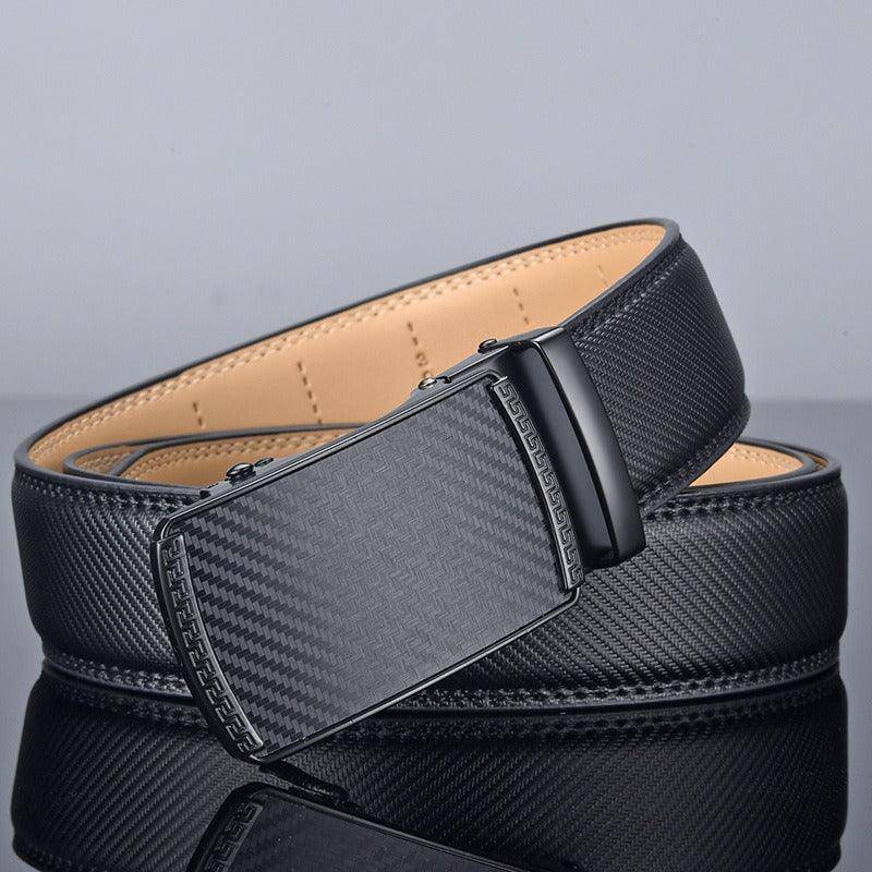 Black Suit Leather Belt For Men, Frederik Model - Leather Purse Backpack