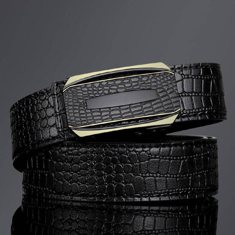 Crocodile Leather Suit Belt For Men, Antonakis Model - Leather Purse Backpack