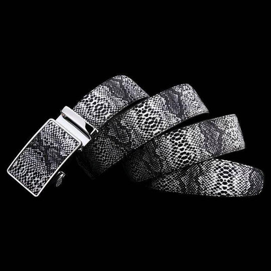 Genuine Snake Pattern Leather Suit Belt For Men, Oraz Model