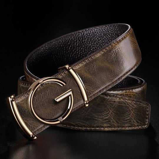 Luxury Leather Suit Belt For Men, Giuseppe Model - Leather Purse Backpack