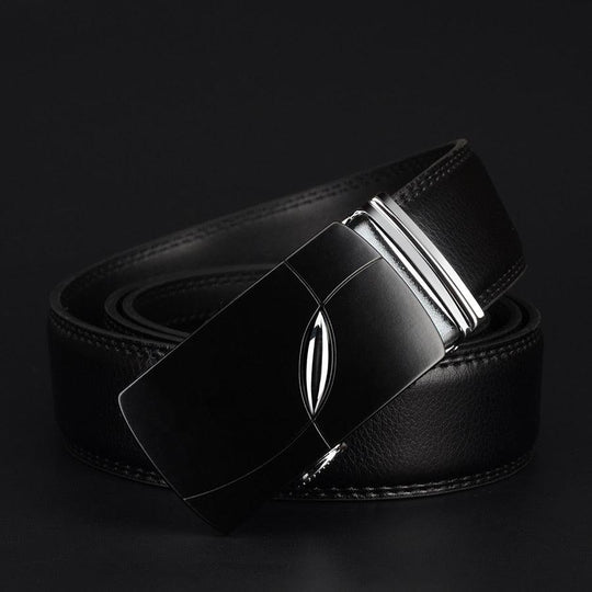 Formal Black Leather Suit Belt For Men, Korneli Model