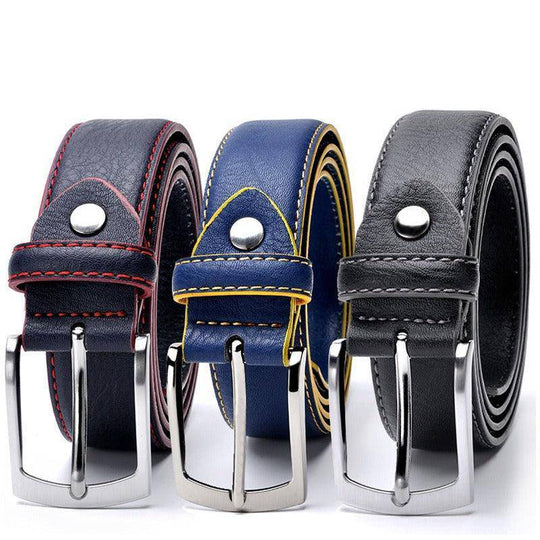 Stylish Leather Suit Belt For Men, Memphis Model - Leather Purse Backpack