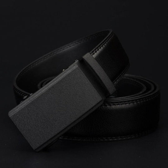 Unique Black Leather Suit Belt For Men, Rouben Model