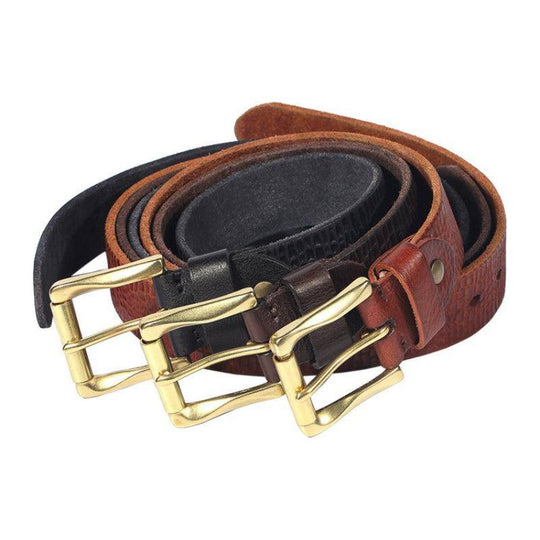 High-quality Grained Leather Belt For Men Sinaaq Brand