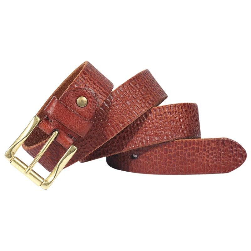 High-quality Grained Leather Belt For Men Sinaaq Brand - Leather Purse Backpack