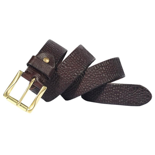 High-quality Grained Leather Belt For Men Sinaaq Brand